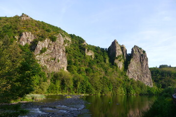 Felsen an der Nahe in Bad Münster am Stein-Ebernburg