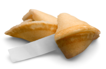 Fortune Cookie with Blank Piece of Paper