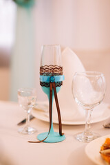glasses on the table