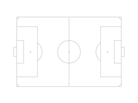 A football pitch also known as a football field, soccer field or soccer pitch for Art Illustration, Apps, Website, Pictogram, Infographic, News, or Graphic Design Element. Format PNG