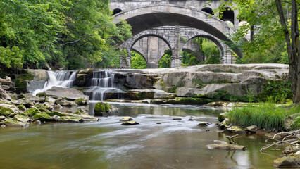 Fototapeta na wymiar Scenic Berea water falls in Ohio