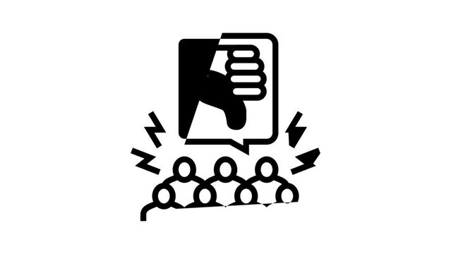 public shaming line icon animation