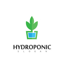 hydroponic logo nature natural leaf