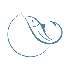 Fishing logo icon design