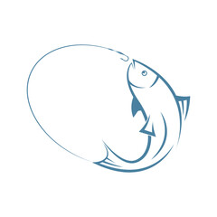 Fishing logo icon design