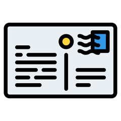 postcard write memory story icon