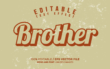 Brother Vintage Editable Text Effect