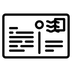 postcard write memory story icon