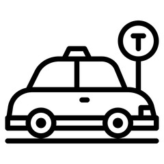 taxi travel trip tranportation icon