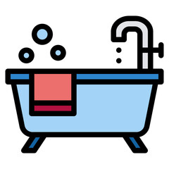 bathtub cleaning shower icon