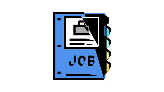 job folder color icon animation