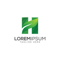 Abstract H letter logo design template