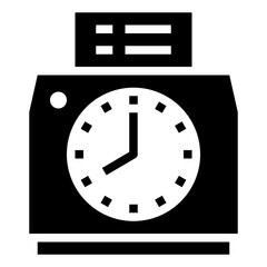 time attendance glyph icon