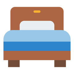 single bed room sleep icon