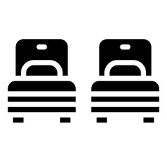twin bed room sleep icon
