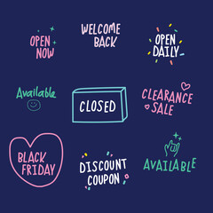 promotion marketing store stamp design element