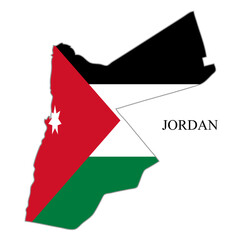 Jordan map vector illustration. Global economy. Famous country. Middle East. West Asia.