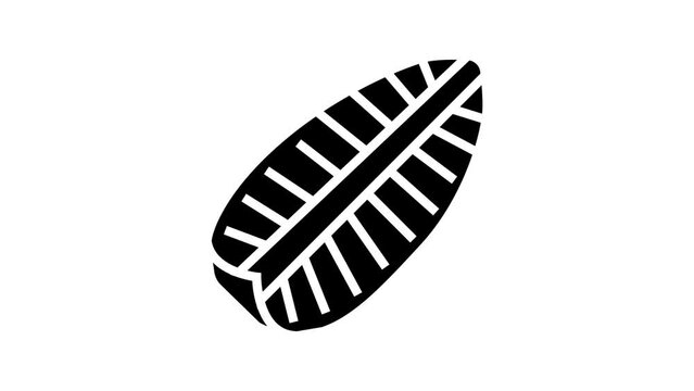 pineapple one big slice line icon animation