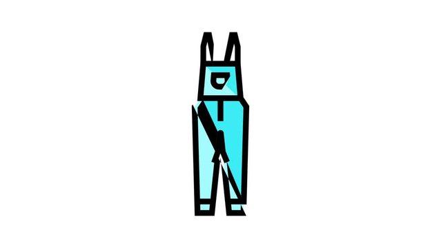 dungarees pants apparel color icon animation