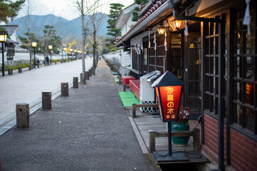山陰の小京都 秋の津和野の夕暮れ  島根県