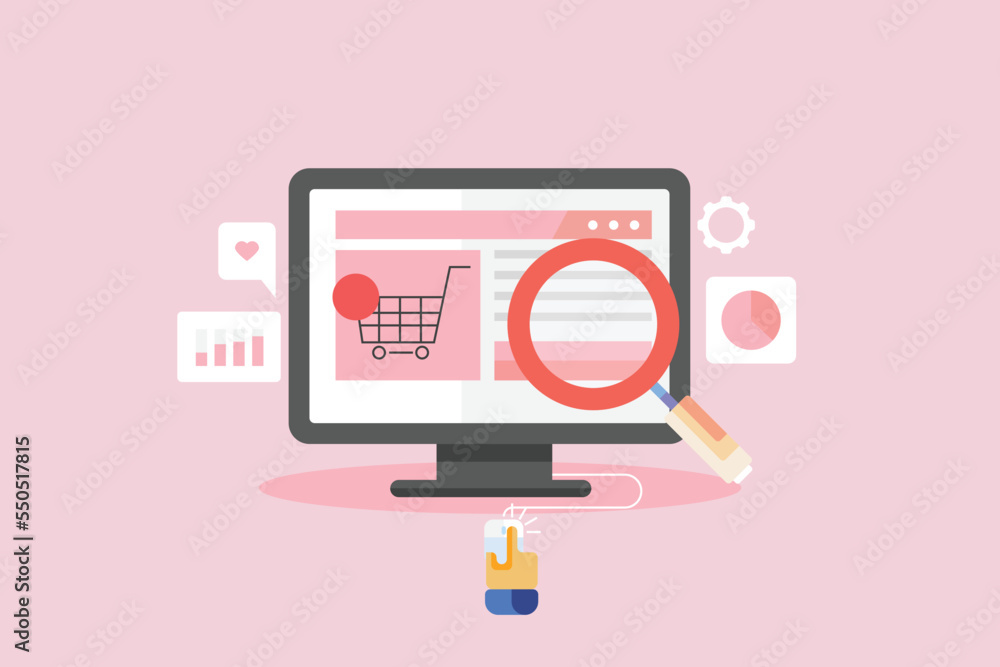 Poster ecommerce analytics software displaying all website sales, traffic and finance related information w