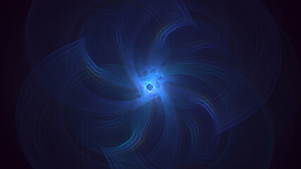 3D rendering abstract multicolor technology fractal light background