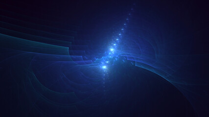 3D rendering abstract multicolor technology fractal light background