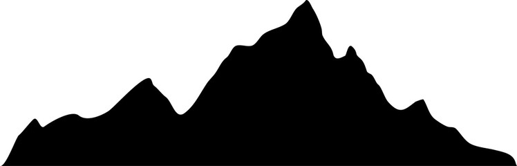 mountains silhouette. black mountains