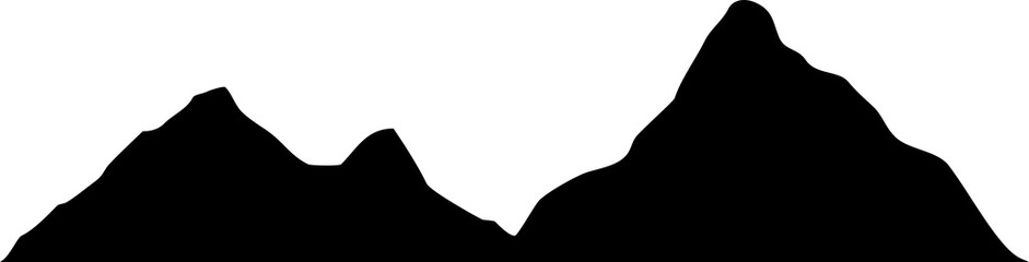 mountains silhouette. black mountains