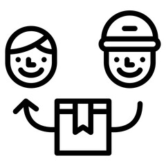 distribution product customer delivery icon