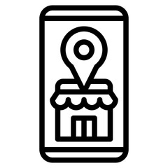 location store phone ecommerce icon