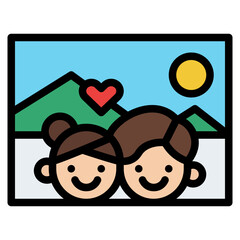 photo love couple travel icon