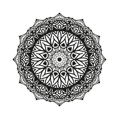 Mandala design template with white background