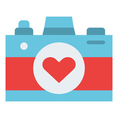 camera wedding photo love icon