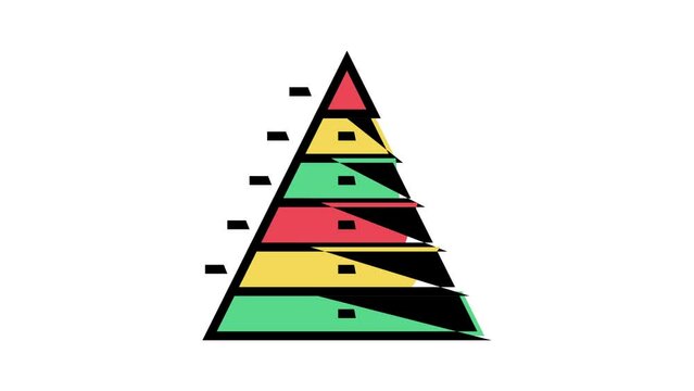 pyramid chart color icon animation