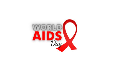 Red Ribbon Awareness EPS vector illustration. World Aids Day concept