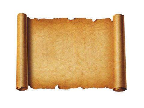 Old Papyrus Scroll Isolated On White Background 3d Render Stock Photo,  Picture and Royalty Free Image. Image 65580886.