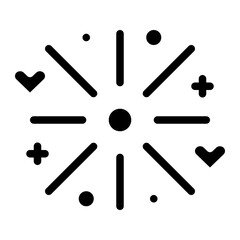 firework party celebration love icon