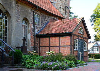 Fototapeta na wymiar Historical Church in the Village Salzhausen, Lower Saxony