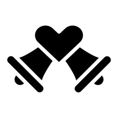 bell love wedding ringing icon