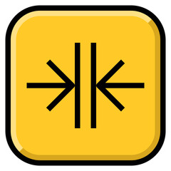 Fototapeta premium merge filled outline icon