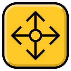 move filled outline icon