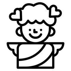 cupid love arrow heart wedding icon