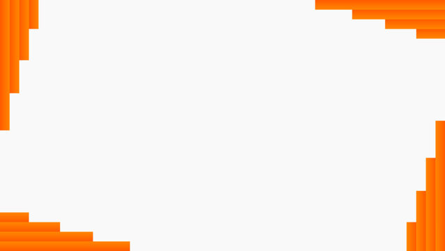 Background white with orange border. Vector can be used for banners, posters, power points, templates, slides, etc.