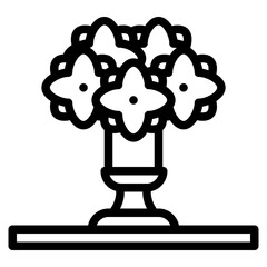 table jar flower wedding icon