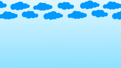 Background gradient blue with cloud. Vector can be used for banners, posters, power points, templates, slides, etc.