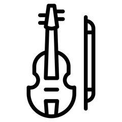 violin music instrument wedding icon