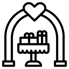 wedding gifts arch celebration icon