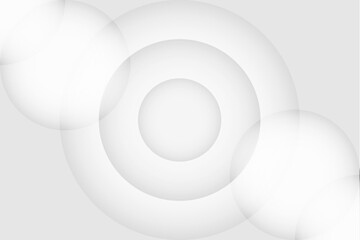 Abstract circular wave white and grey background