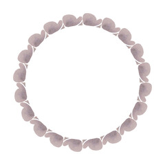 violet round frame vector background